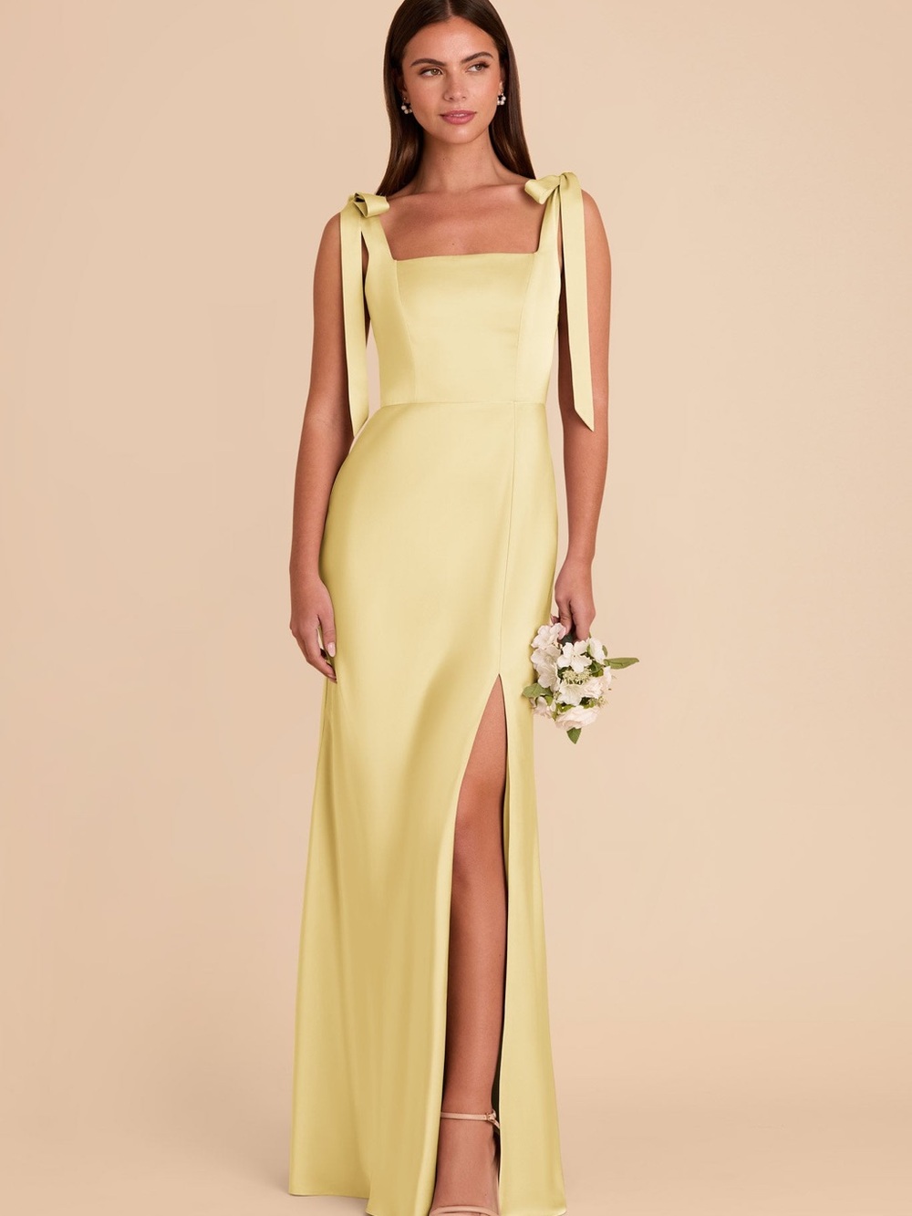 Birdy Grey Alex Dress Matte Satin Lemon Sorbet